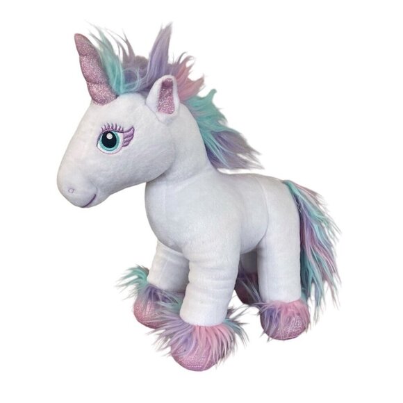 Build A Bear Fairy Friends White Rainbow Magic Unicorn 16" Plush Pastels Horse - Picture 1 of 8
